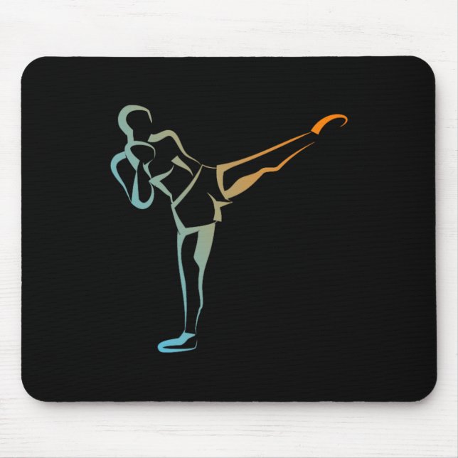 Kickboxing For Athletic Sparring Mixed Martial Art Mouse Pad (Front)