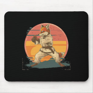 Kickboxing Fox Martial Arts Karate Jiu-jitsu Mma T Mouse Pad