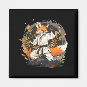 Kickboxing Fox Taekwondo Karate Mma Funny Martial Magnet