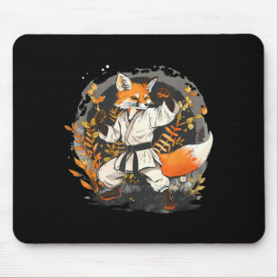 Kickboxing Fox Taekwondo Karate Mma Funny Martial Mouse Pad