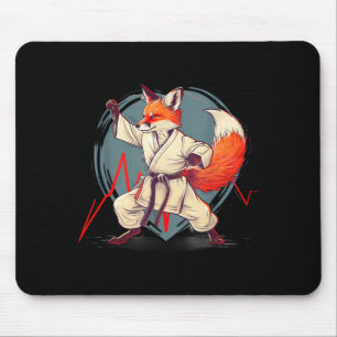Kickboxing Fox Taekwondo Karate Mma Funny Martial Mouse Pad