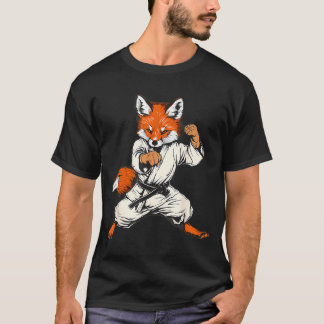 Kickboxing Fox Taekwondo Karate Mma Funny Martial T-Shirt