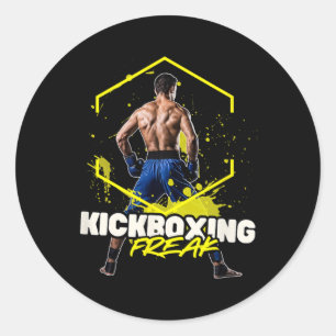 Kickboxing Freak  Classic Round Sticker