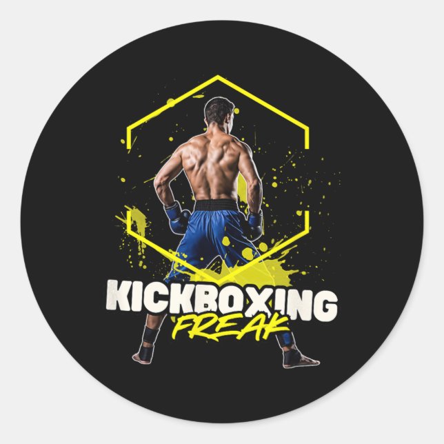 Kickboxing Freak  Classic Round Sticker (Front)