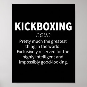 Kickboxing Funny Definition Kickboxer Fitness Gift Poster