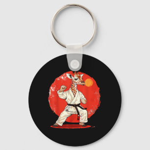 Kickboxing Giraffe Martial Arts Karate Jiu-Jitsu Key Ring