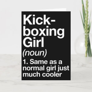 Kickboxing Girl Definition Funny Sports Martial Ar Card