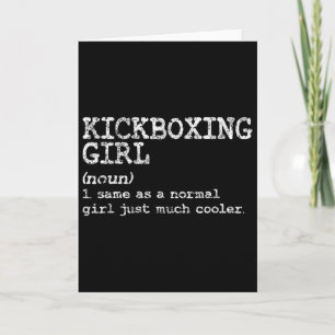 Kickboxing Girl Definition Funny Women Coach Marti Card