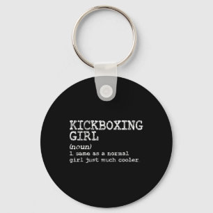 Kickboxing Girl Definition Funny Women Coach Marti Key Ring