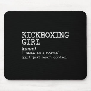 Kickboxing Girl Definition Funny Women Coach Marti Mouse Pad