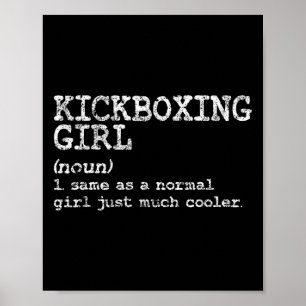 Kickboxing Girl Definition Funny Women Coach Marti Poster