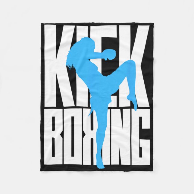 Kickboxing Girl In Training  Fleece Blanket (Front)