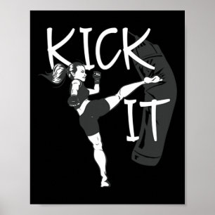 Kickboxing Girl Kick It Poster