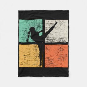 Kickboxing Girl Muay Thai Kickboxer Fleece Blanket