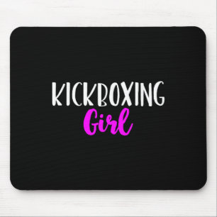 Kickboxing Girl Women Funny Kickbox Cute Gift Mouse Pad