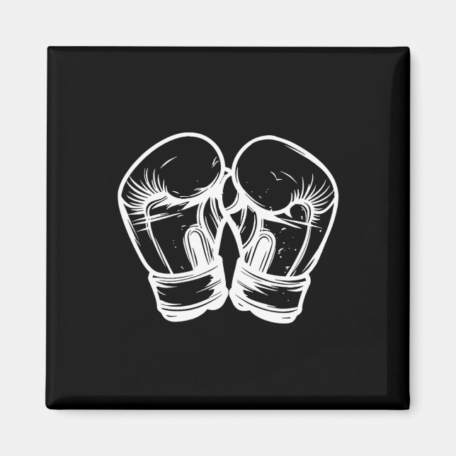 Kickboxing Gloves Drawing Taekwondo  Magnet (Front)