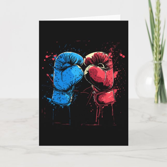 Kickboxing Gloves Graphic Martial Arts  Card (Front)