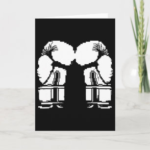 Kickboxing Gloves Pixel Art Sanda  Card