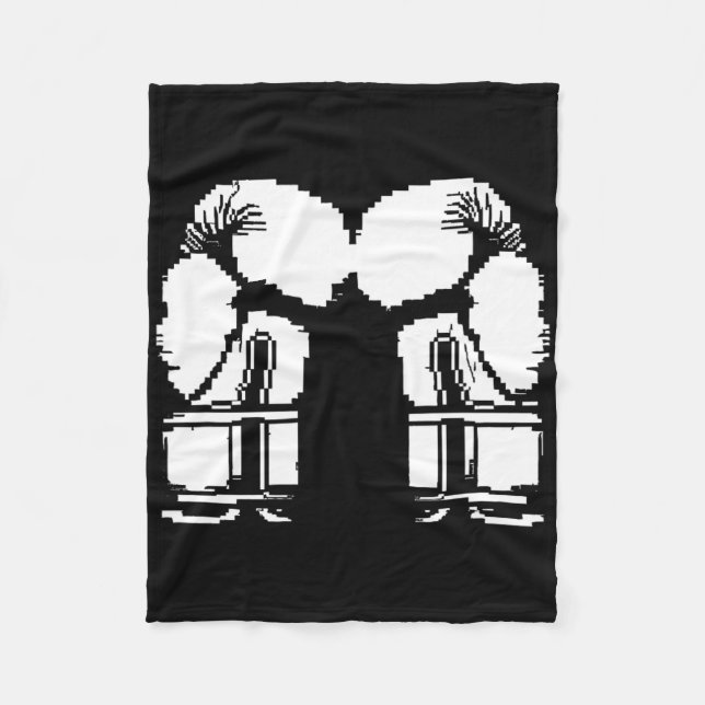 Kickboxing Gloves Pixel Art Sanda  Fleece Blanket (Front)