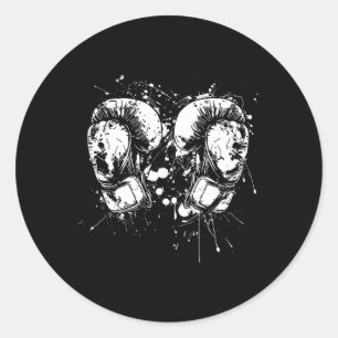 Kickboxing Gloves Streetart Sanda Classic Round Sticker