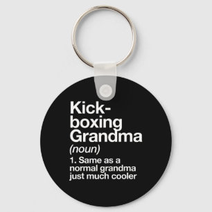 Kickboxing Grandma Definition Funny Sports  Key Ring