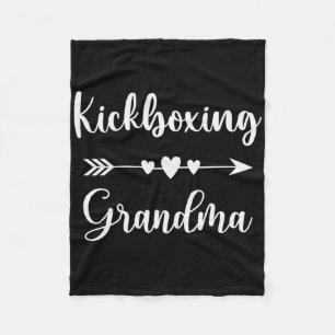 Kickboxing Grandma Kickboxing Lovers Kickboxing Gr Fleece Blanket