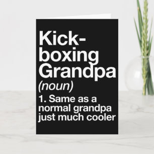 Kickboxing Grandpa Definition Funny Sports Martial Card