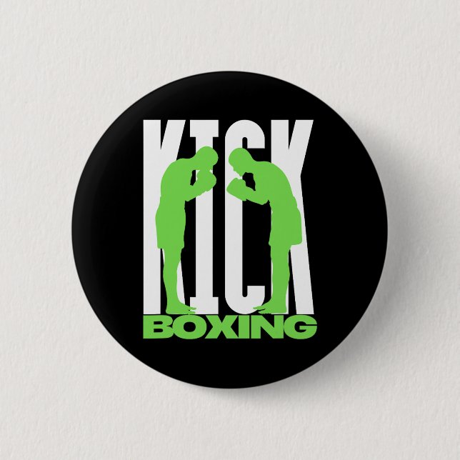 Kickboxing Greeting  6 Cm Round Badge (Front)