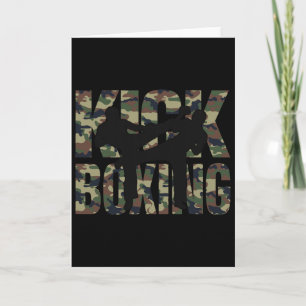 Kickboxing Grunge Design Fight Between Two Kickbox Card