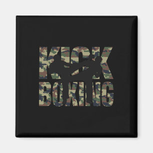 Kickboxing Grunge Design Fight Between Two Kickbox Magnet