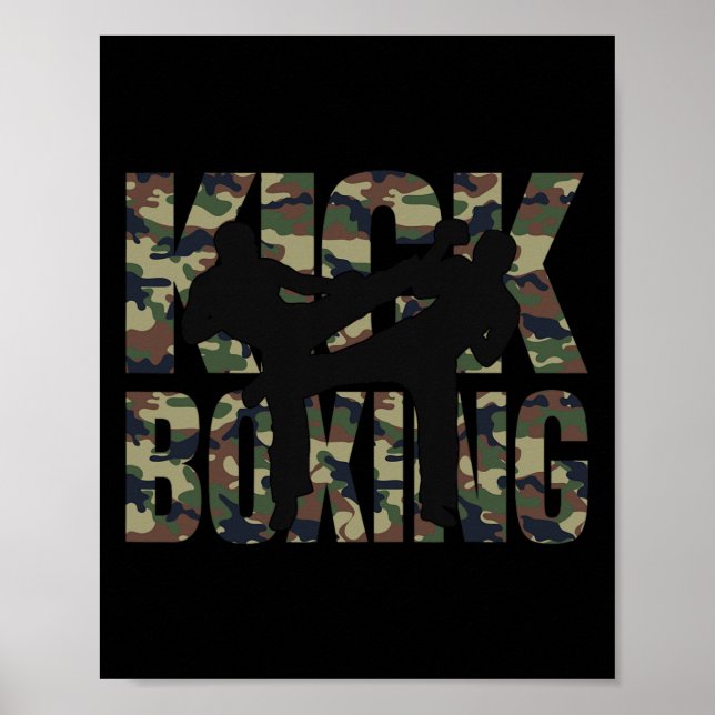 Kickboxing Grunge Design Fight Between Two Kickbox Poster (Front)