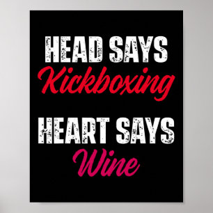 Kickboxing Heart Wine Kick Boxing Workout  Poster