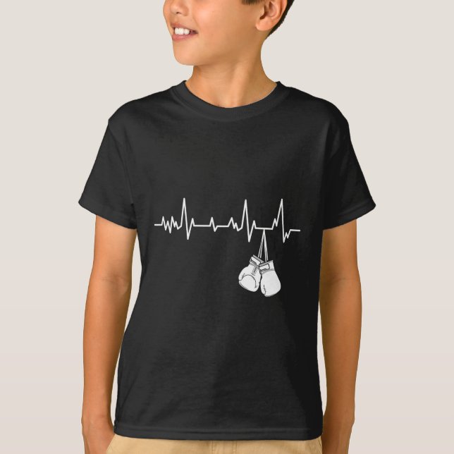 Kickboxing Heartbeat - Kickboxer Self Defense Mart T-Shirt (Front)