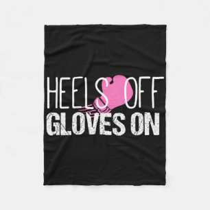 Kickboxing Heels Off Gloves On Shirt Fleece Blanket
