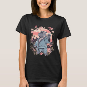 Kickboxing Hippo Martial Arts Karate Jiu-Jitsu MMA T-Shirt