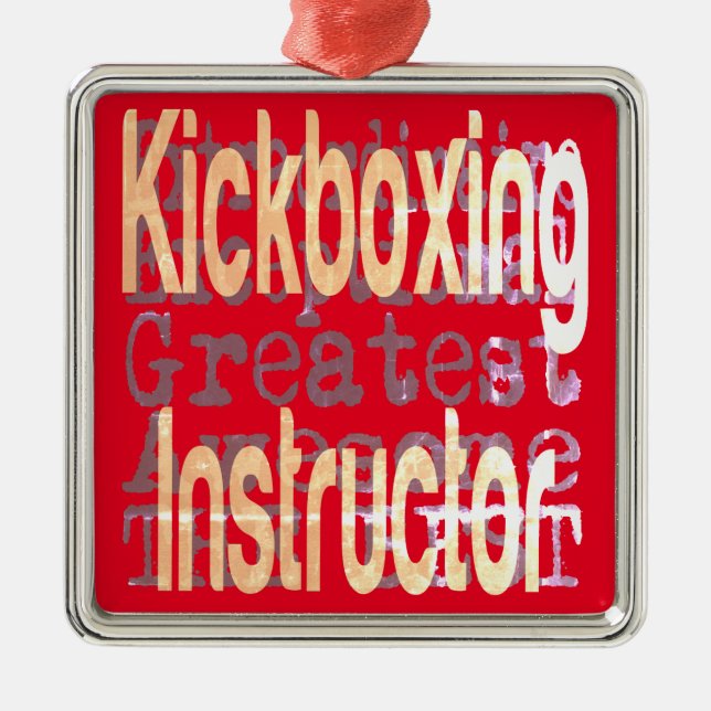 Kickboxing Instructor Extraordinaire Metal Tree Decoration (Front)
