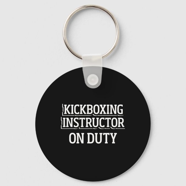 Kickboxing Instructor Kick Boxing Workout _1  Key Ring (Front)