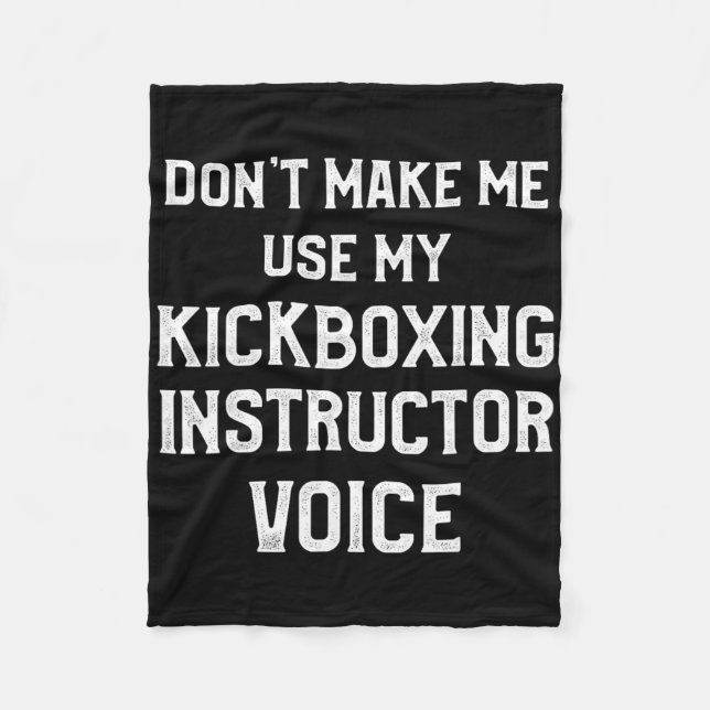 Kickboxing Instructor Kick Boxing Workout _3  Fleece Blanket (Front)