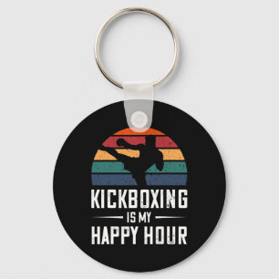 Kickboxing Is My Happy Hour Funny Kick Boxing Key Ring
