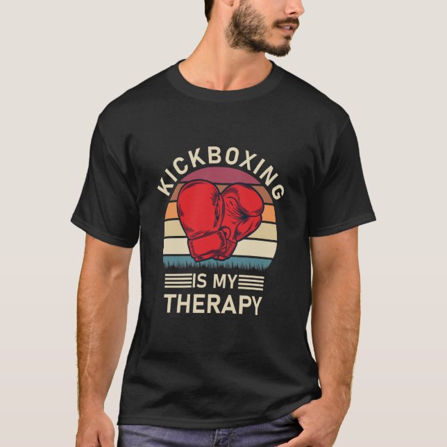 Kickboxing Is My Therapy - Boxing - Boxer T-Shirt (Front)