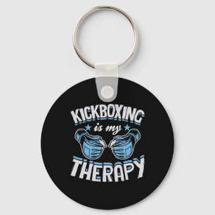 Kickboxing Is My Therapy Funny Boxing Karate Marti Key Ring