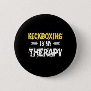 Kickboxing Is My Therapy Kickbox 6 Cm Round Badge