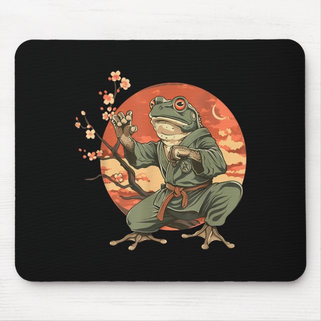 Kickboxing Jiu-Jitsu Judo Mma Toad Sakura Mouse Pad (Front)