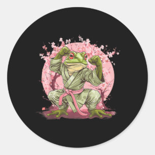 Kickboxing Jiu-Jitsu Mma Toad Taekwondo Frog Judo Classic Round Sticker
