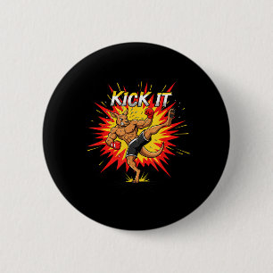 Kickboxing Kangaroo MMA Fighter Martial Arts 6 Cm Round Badge