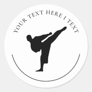 Kickboxing - Karate Classic Round Sticker