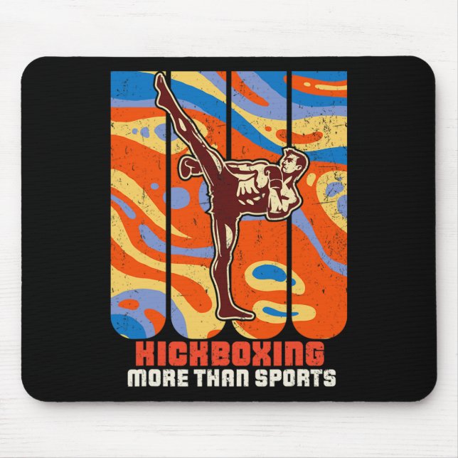 Kickboxing Karate Taekwondo Martial Art Training A Mouse Pad (Front)