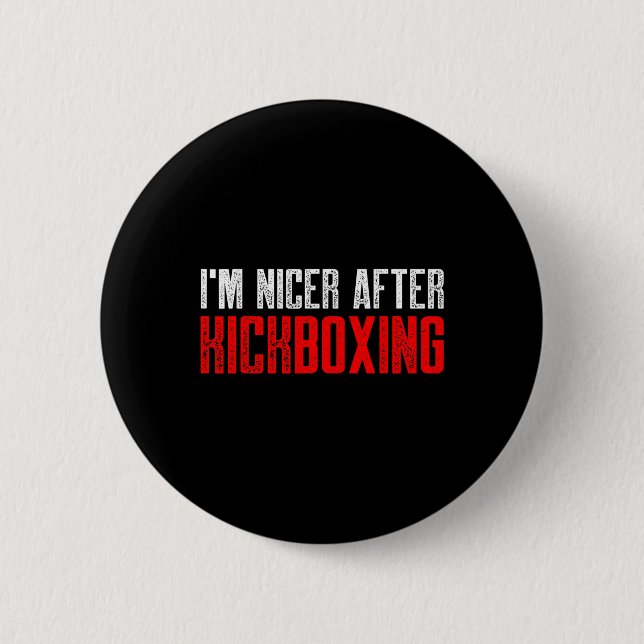 Kickboxing Kick Boxing Workout _5  6 Cm Round Badge (Front)