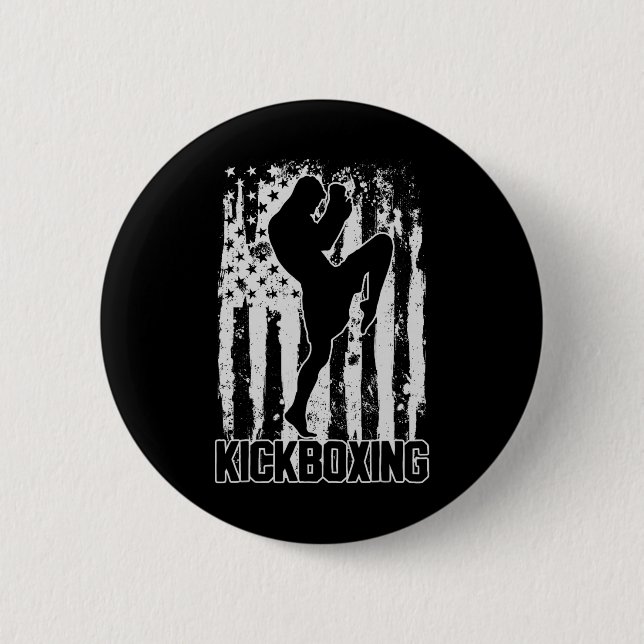 Kickboxing Kickboxer Gift _1  6 Cm Round Badge (Front)
