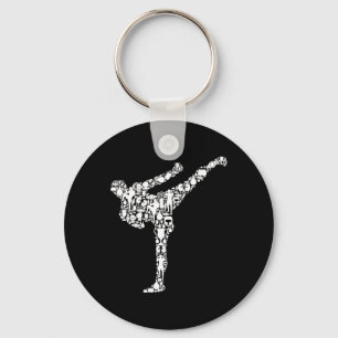 Kickboxing Kickboxer Karate Boys Kids Men Key Ring